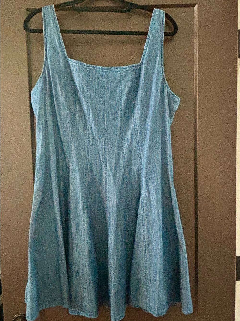 LOFT Dark Blue Denim Sleeveless Dress